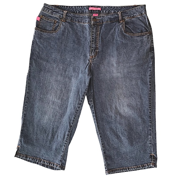 Natural Fit Capri Cropped Blue Jeans Capris Woman Within Plus Size 18 W - Picture 11 of 15